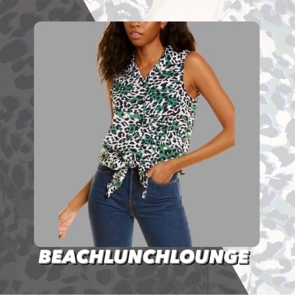 beachlunchlounge Tops - EUC Beachlunchlounge Tanzania Animal Print Blouse